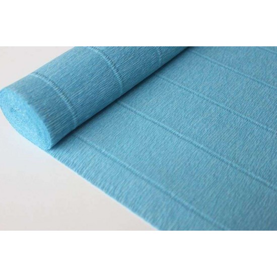 УЦЕНКА Бумага гофрированная простая 180 гр (50 СМ*2,3 М) 556 голубой, цена за рулон